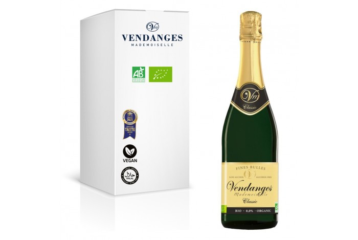 Vendanges Mademoiselle Classic Sparkling 0,75L (BIO) - Nealkoholické bílé šumivé víno 0,0% alk.