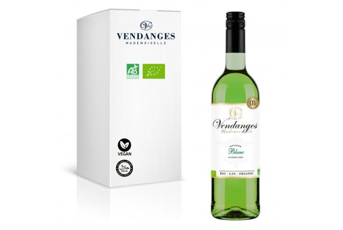 Vendanges Mademoiselle Blanc 0,75L (BIO) - Nealkoholické bílé tiché víno 0,0% alk.