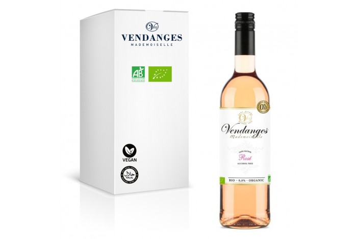 Vendanges Mademoiselle Rosé 0,75L (BIO) - Nealkoholické růžové tiché víno 0,0% alk.