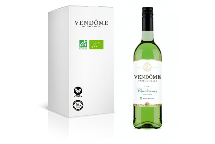 Vendôme Mademoiselle Chardonnay 0,75L (BIO) - Nealkoholické bílé tiché víno 0,0% alk.